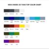 tank top color chart - Alvin And The Chipmunks Shop