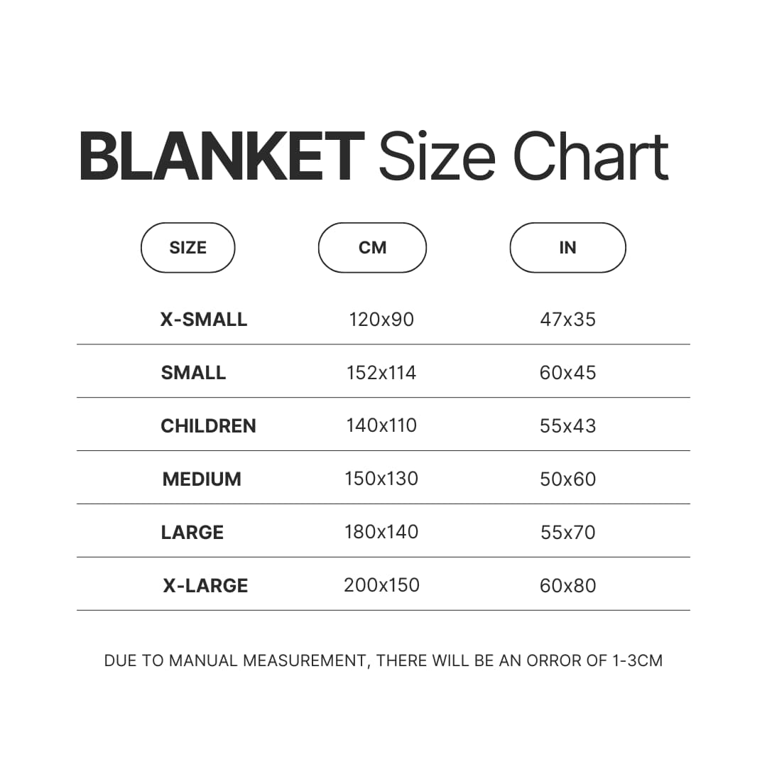 Blanket Size Chart - Alvin And The Chipmunks Shop