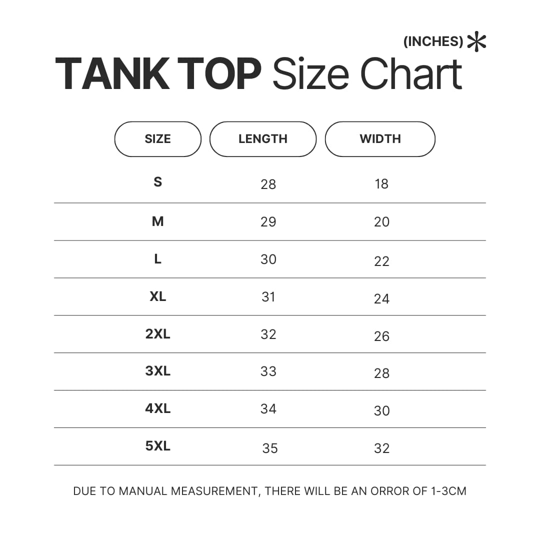 Tank Top Size Chart - Alvin And The Chipmunks Shop